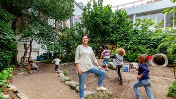 groenblauwe schoolpleinen Rotterdam