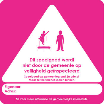 Speelgoed kan gewoon in de openbare ruimte …..
